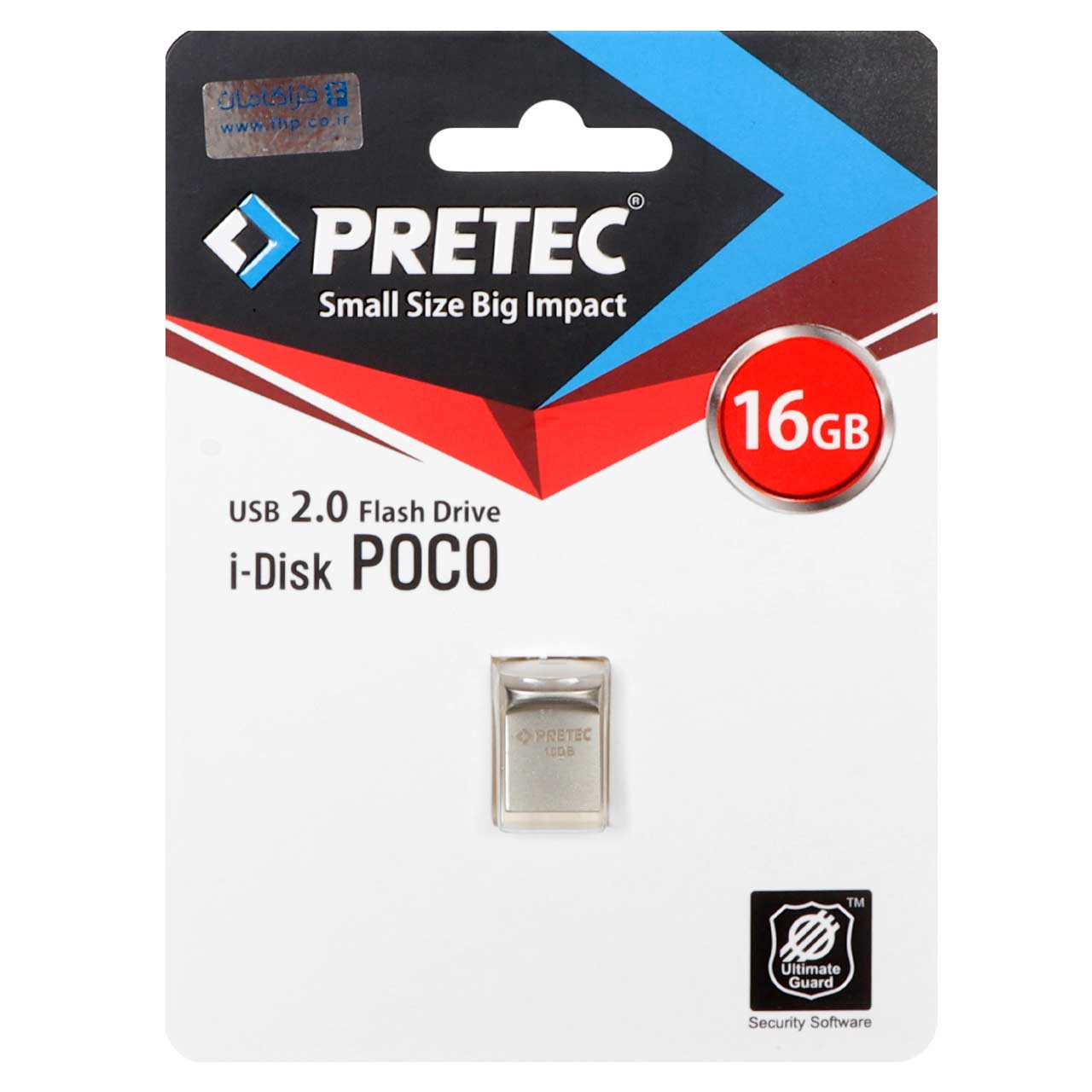 Pretec Poco USB 2.0 Flash Memory - 16GB - نقره ای (گارانتی فراگامان)
